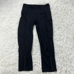 Lululemon Fast & Free Crop II *Nulux 19" Black